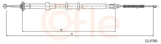 Seilzug, Feststellbremse hinten links COFLE 92.12.0765 Bild Seilzug, Feststellbremse hinten links COFLE 92.12.0765