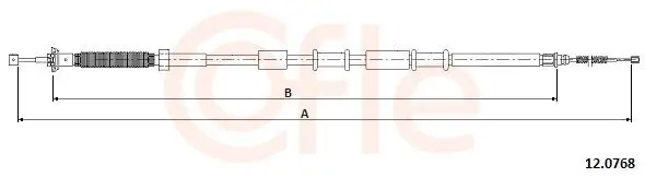 Seilzug, Feststellbremse hinten links hinten rechts COFLE 92.12.0768