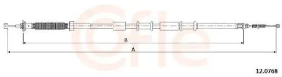 Seilzug, Feststellbremse hinten links hinten rechts COFLE 92.12.0768 Bild Seilzug, Feststellbremse hinten links hinten rechts COFLE 92.12.0768