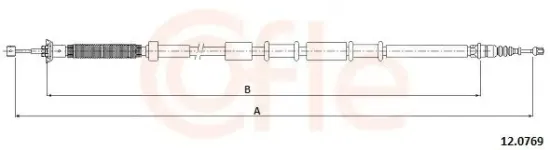 Seilzug, Feststellbremse hinten links hinten rechts COFLE 92.12.0769 Bild Seilzug, Feststellbremse hinten links hinten rechts COFLE 92.12.0769