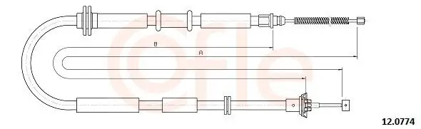 Seilzug, Feststellbremse hinten links hinten rechts COFLE 92.12.0774