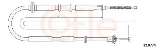 Seilzug, Feststellbremse hinten links hinten rechts COFLE 92.12.0774 Bild Seilzug, Feststellbremse hinten links hinten rechts COFLE 92.12.0774