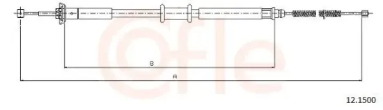 Seilzug, Feststellbremse hinten links hinten rechts COFLE 92.12.1500 Bild Seilzug, Feststellbremse hinten links hinten rechts COFLE 92.12.1500