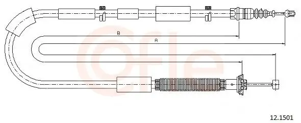 Seilzug, Feststellbremse hinten rechts COFLE 92.12.1501