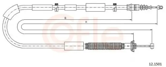 Seilzug, Feststellbremse hinten rechts COFLE 92.12.1501 Bild Seilzug, Feststellbremse hinten rechts COFLE 92.12.1501