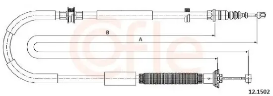 Seilzug, Feststellbremse hinten rechts COFLE 92.12.1502 Bild Seilzug, Feststellbremse hinten rechts COFLE 92.12.1502