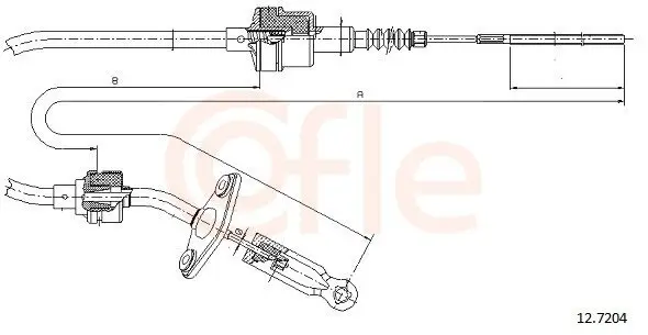 Seilzug, Kupplungsbetätigung COFLE 92.12.7204