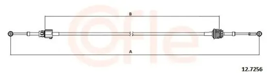 Seilzug, Schaltgetriebe rechts COFLE 92.12.7256 Bild Seilzug, Schaltgetriebe rechts COFLE 92.12.7256