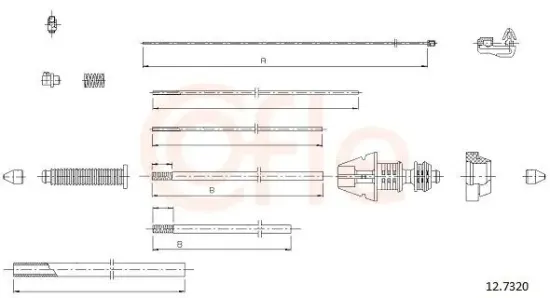 Gaszug COFLE 92.12.7320 Bild Gaszug COFLE 92.12.7320