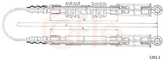 Seilzug, Feststellbremse hinten COFLE 92.1261.1 Bild Seilzug, Feststellbremse hinten COFLE 92.1261.1