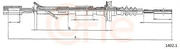 Seilzug, Kupplungsbetätigung COFLE 92.1402.1