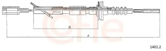 Seilzug, Kupplungsbetätigung COFLE 92.1402.2 Bild Seilzug, Kupplungsbetätigung COFLE 92.1402.2