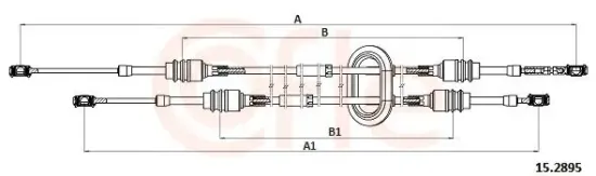 Seilzug, Schaltgetriebe vorne links vorne rechts COFLE 92.15.2895 Bild Seilzug, Schaltgetriebe vorne links vorne rechts COFLE 92.15.2895