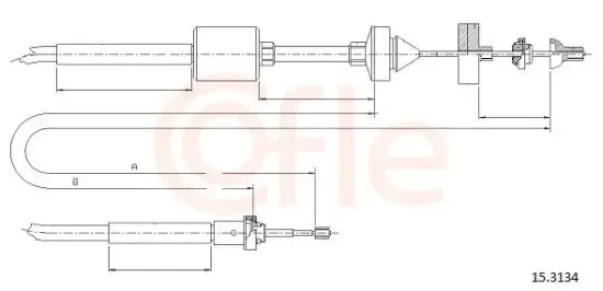 Seilzug, Kupplungsbetätigung COFLE 92.15.3134 Bild Seilzug, Kupplungsbetätigung COFLE 92.15.3134