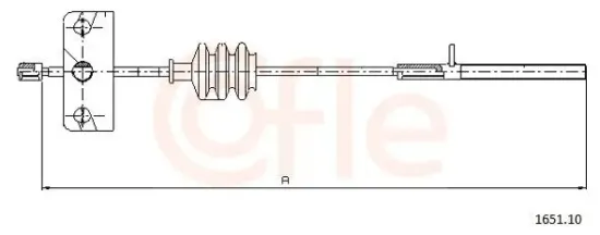 Seilzug, Feststellbremse vorne COFLE 92.1651.10 Bild Seilzug, Feststellbremse vorne COFLE 92.1651.10