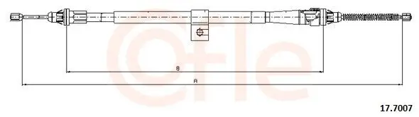 Seilzug, Feststellbremse hinten rechts COFLE 92.17.0007