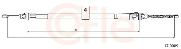Seilzug, Feststellbremse hinten rechts COFLE 92.17.0009