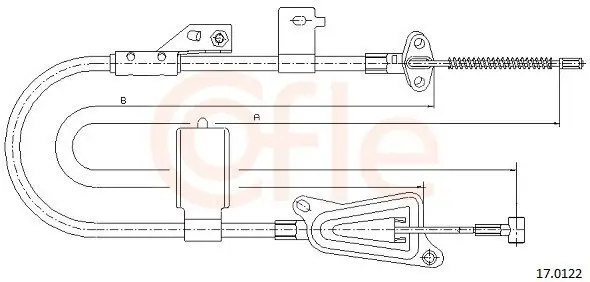 Seilzug, Feststellbremse hinten links COFLE 92.17.0122