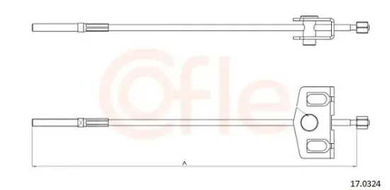 Seilzug, Feststellbremse COFLE 92.17.0324 Bild Seilzug, Feststellbremse COFLE 92.17.0324