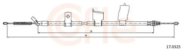 Seilzug, Feststellbremse hinten links COFLE 92.17.0325