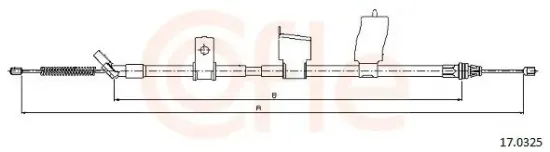 Seilzug, Feststellbremse hinten links COFLE 92.17.0325 Bild Seilzug, Feststellbremse hinten links COFLE 92.17.0325