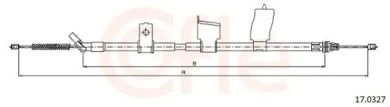 Seilzug, Feststellbremse hinten links COFLE 92.17.0327 Bild Seilzug, Feststellbremse hinten links COFLE 92.17.0327