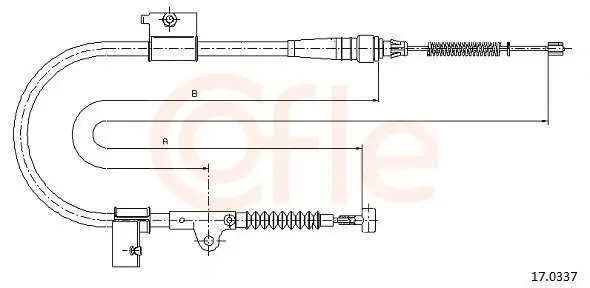 Seilzug, Feststellbremse hinten links COFLE 92.17.0337