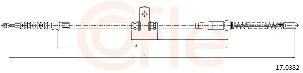 Seilzug, Feststellbremse hinten rechts COFLE 92.17.0382
