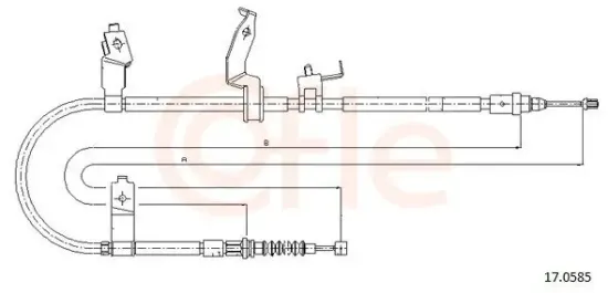 Seilzug, Feststellbremse hinten rechts COFLE 92.17.0585 Bild Seilzug, Feststellbremse hinten rechts COFLE 92.17.0585