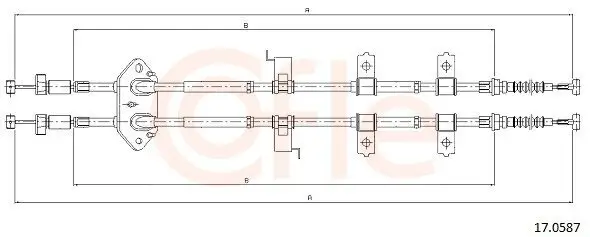 Seilzug, Feststellbremse hinten COFLE 92.17.0587