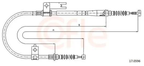 Seilzug, Feststellbremse hinten links COFLE 92.17.0596 Bild Seilzug, Feststellbremse hinten links COFLE 92.17.0596