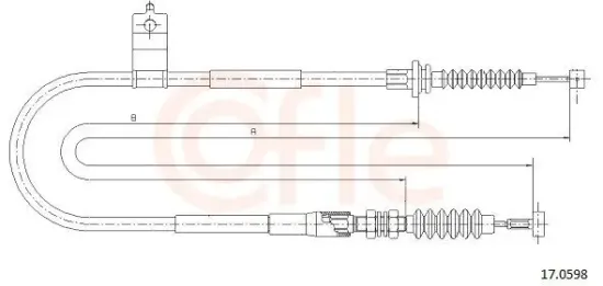 Seilzug, Feststellbremse hinten links COFLE 92.17.0598 Bild Seilzug, Feststellbremse hinten links COFLE 92.17.0598