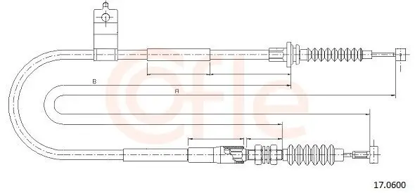 Seilzug, Feststellbremse hinten links COFLE 92.17.0600