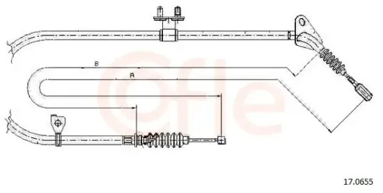 Seilzug, Feststellbremse hinten links COFLE 92.17.0655 Bild Seilzug, Feststellbremse hinten links COFLE 92.17.0655