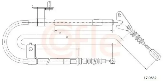 Seilzug, Feststellbremse hinten rechts COFLE 92.17.0682 Bild Seilzug, Feststellbremse hinten rechts COFLE 92.17.0682
