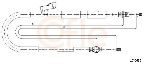 Seilzug, Feststellbremse hinten links COFLE 92.17.0685