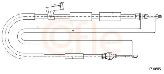 Seilzug, Feststellbremse hinten links COFLE 92.17.0685 Bild Seilzug, Feststellbremse hinten links COFLE 92.17.0685