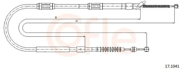 Seilzug, Feststellbremse hinten links COFLE 92.17.1041