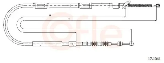 Seilzug, Feststellbremse hinten links COFLE 92.17.1041 Bild Seilzug, Feststellbremse hinten links COFLE 92.17.1041