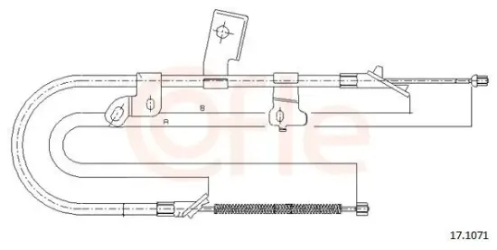Seilzug, Feststellbremse hinten rechts COFLE 92.17.1071 Bild Seilzug, Feststellbremse hinten rechts COFLE 92.17.1071