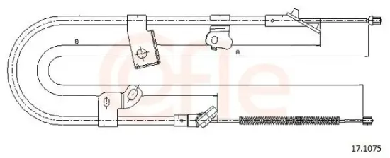 Seilzug, Feststellbremse hinten rechts COFLE 92.17.1075 Bild Seilzug, Feststellbremse hinten rechts COFLE 92.17.1075