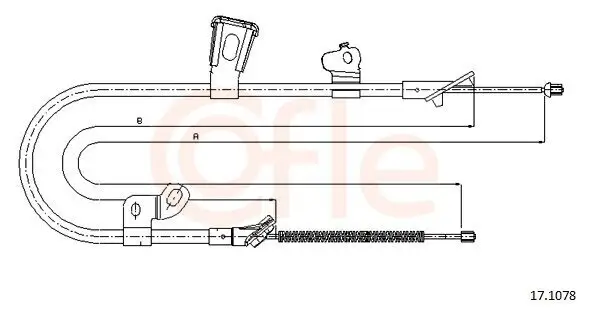 Seilzug, Feststellbremse hinten links COFLE 92.17.1078