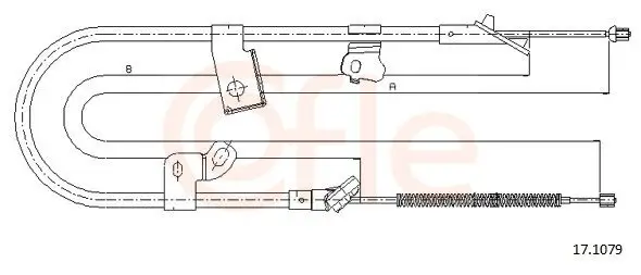 Seilzug, Feststellbremse hinten rechts COFLE 92.17.1079