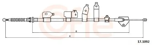 Seilzug, Feststellbremse hinten rechts COFLE 92.17.1092