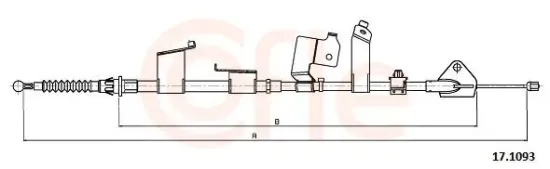 Seilzug, Feststellbremse hinten links COFLE 92.17.1093 Bild Seilzug, Feststellbremse hinten links COFLE 92.17.1093