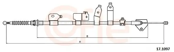 Seilzug, Feststellbremse hinten rechts COFLE 92.17.1097