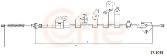 Seilzug, Feststellbremse hinten rechts COFLE 92.17.1099 Bild Seilzug, Feststellbremse hinten rechts COFLE 92.17.1099