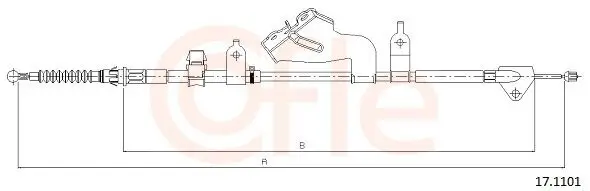 Seilzug, Feststellbremse hinten rechts COFLE 92.17.1101