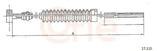 Seilzug, Feststellbremse vorne COFLE 92.17.115 Bild Seilzug, Feststellbremse vorne COFLE 92.17.115