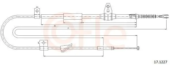 Seilzug, Feststellbremse hinten links COFLE 92.17.1227